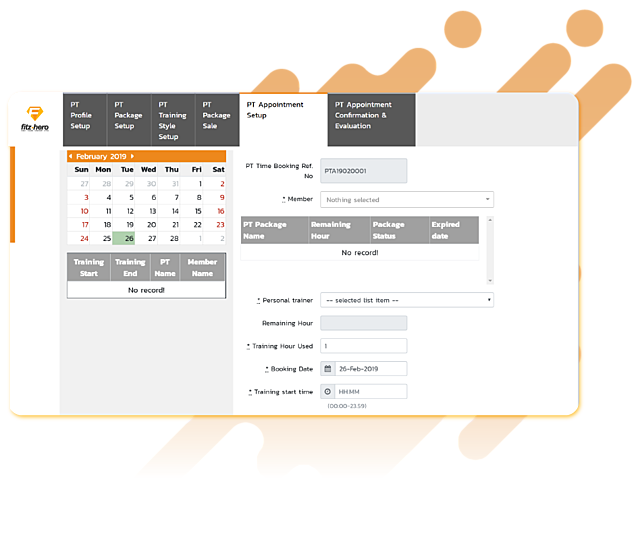 ฟีเจอร์การจองตารางเวลาระหว่างสมาชิกกับ PT-1